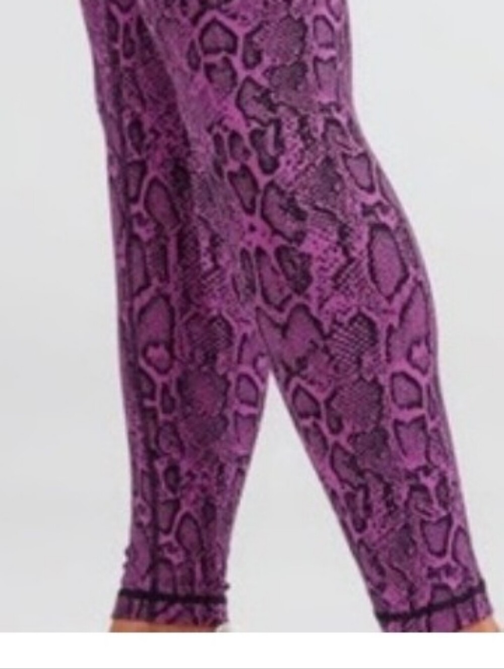 BuffBunny Purple Snake-Print High-Waist Leggings - Picture 4 of 4